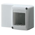 GEWISS - Caja autoportante 2 módulos en blanco RAL 9010 para aparatos minicanales