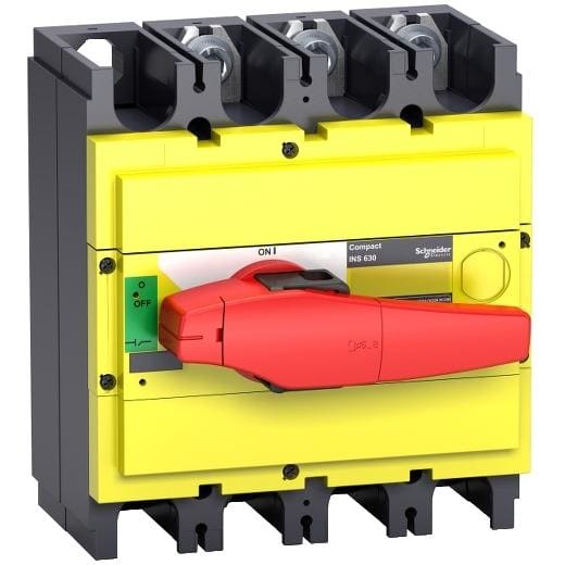 APC by Schneider Electric - interruptor seccionador Interpact INS500 3P punho vermelho/face frontal amarela