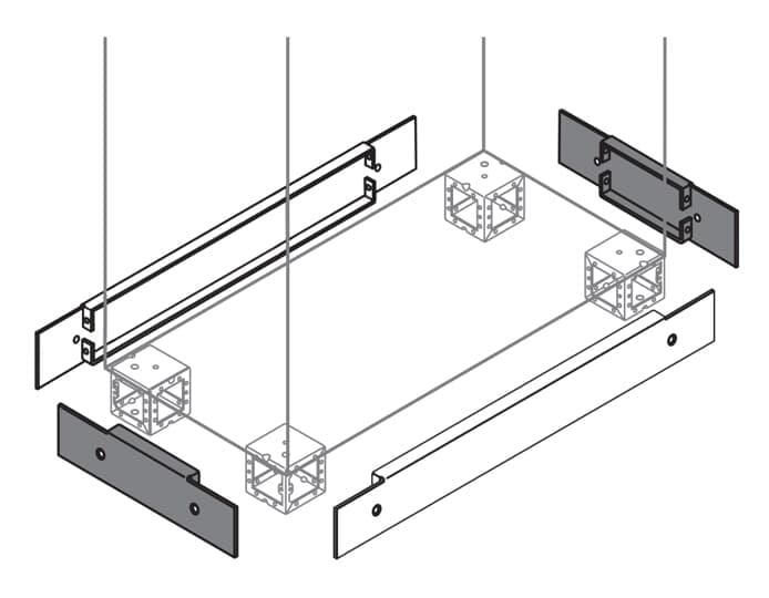 ABB - Tapa zócalo chapa 100x300mm para armario IS2
