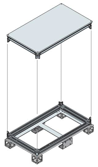 ABB - IS2 Base y techo 1200x500, RAL7035