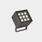 LEDS-C4 - Proyector IP65 CUBE Pro 9 leds 31,3W 2700K gris urbano 3268lm