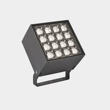 LEDS-C4 - Proyector IP65 CUBE Pro 16 leds 33,5W RGBW DMX gris urbano 873lm