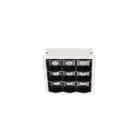 LEDS-C4 - Empotrable techo con marco BENTO 3x3led 18,9W 50º 3000K blanco negro