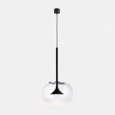 LEDS-C4 - Luminaria colgante ALIVE 1xled 6.9W 2700K negro con cristal
