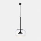 LEDS-C4 - Luminaria colgante ALIVE 1xled 6.9W 2700K negro con cristal