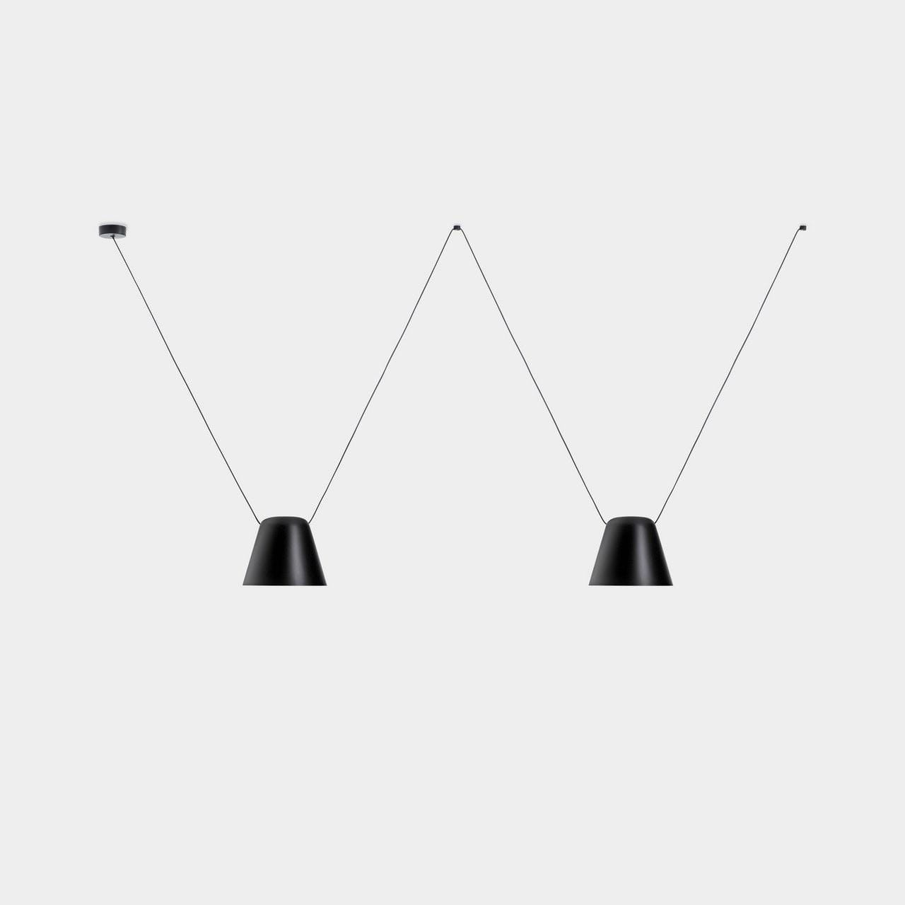 LEDS-C4 - Luminaria colgante 00-7397 ATTIC 2xE27 23 negro mate