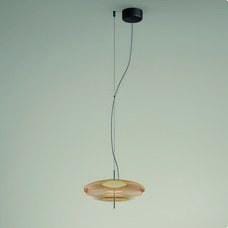 LEDS-C4 - Luminaria colgante PLAT sempotrable LED 10,5W 2700K DALI negro 743lm