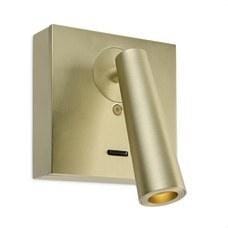LEDS-C4 - Aplique base cuadrada GAMMA led 2.2W 2700K oro satinado
