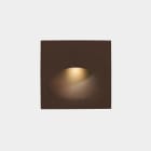 LEDS-C4 - Empotrable pared IP65 BAT cuadrado oval LED 2,2W 2700K 24lm marrón