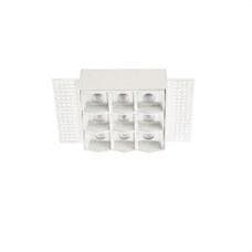 LEDS-C4 - Empotrable techo sin marco BENTO 3x3led 18,9W 34º 2700K blanco blanco