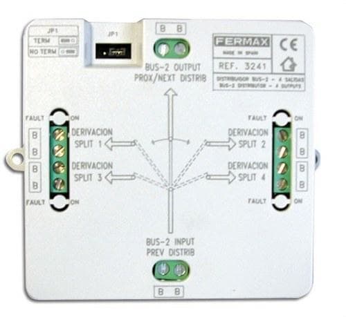 FERMAX - Distribuidor/aislador 4 salidas BUS2