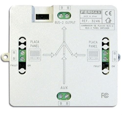 FERMAX - Cambiador placa BUS2 instalación 2 accesos