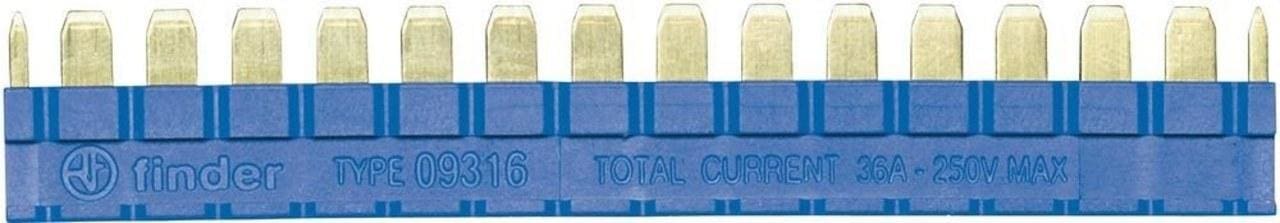 FINDER - Puente de 16 terminales SERIE 93, azul, para zócalos con bornes de jaula