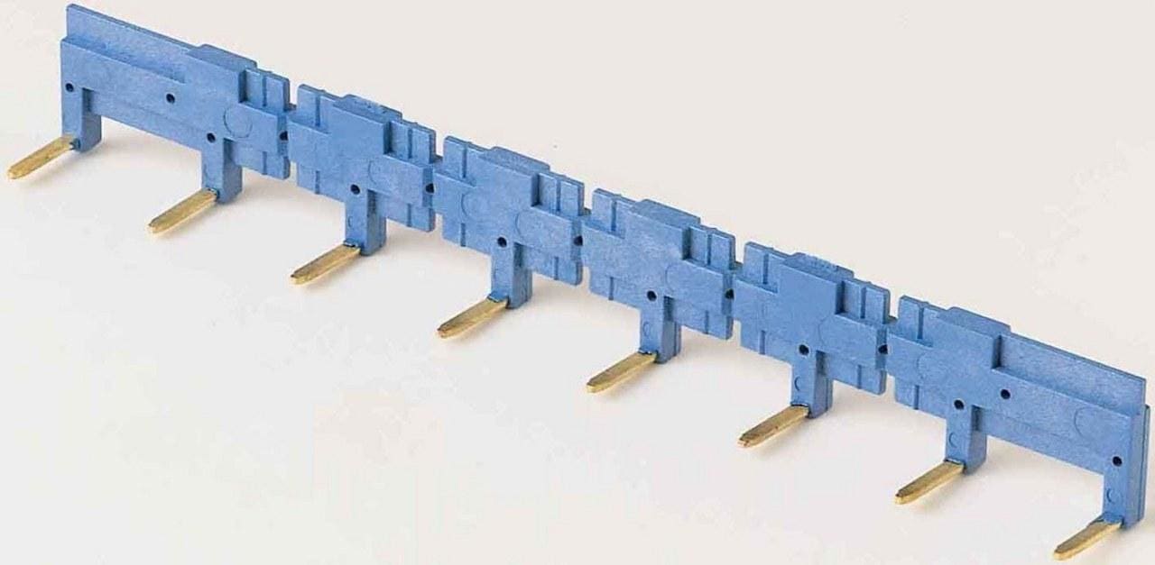 FINDER - Puente de 8 terminales SERIE 95 para zócalos 95.83/95.85/95.93/95.95/95.63/95.65, azul, 10A 250V