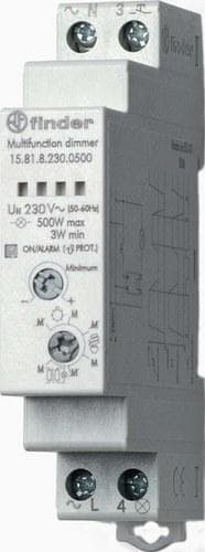 FINDER - Dimmer SERIE 15, montaje en carril 35mm, 1 salida carga 500W, 230V AC 50Hz