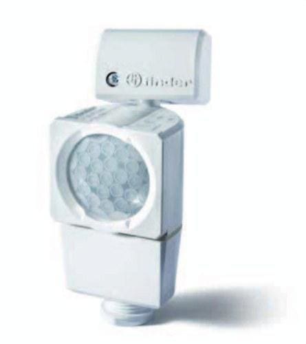 FINDER - Detector de movimiento SERIE 18, para instalación en exteriores, interruptor unipolar 1NA 10A, 120/230V AC