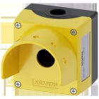 SIEMENS - Caja para aparatos de mando 22mm, redondo, material de la caja metal, parte superior en amarillo con collar de protección para 5 candados