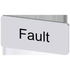 SIEMENS - Plaquita 12,5x27mm plata letras negro inscripción FAULT