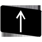SIEMENS - Plaquita 17,5x27mm negro letras blanco flecha arriba