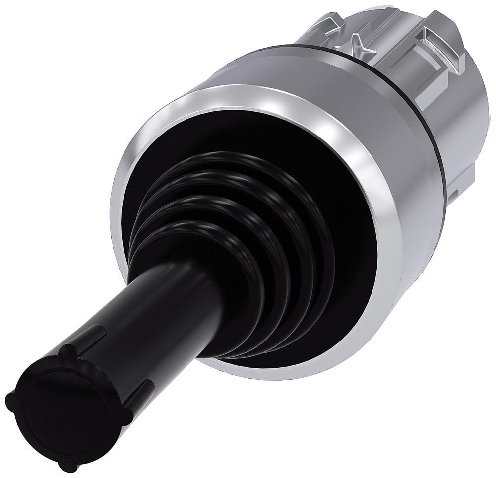 SIEMENS - Manipulador, 22mm, redondo, metal, brillante, negro, 4 posiciones, sostenido, sin enclavamiento mecánico
