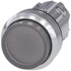 SIEMENS - Pulsador 22mm redondo metálico brillante transparente botón saliente