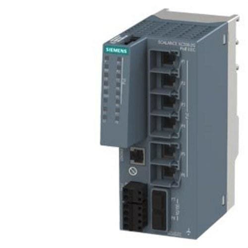 SIEMENS - Switch gestionable Layer 2 Ethernet Industrial SCALANCE X/SCALANCE XC206-2G PoE ECC con certificación IEC 62443-4-2
