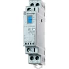 FINDER - Contactor modular SERIE 22, 2NA 25A AgSnO2, 24V AC/DC, selector Auto-On-Off + indicador mecánico + LED
