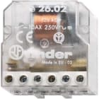 FINDER - Telerruptor electromecánico/interruptor bipolar SERIE 26, borne de tornillo, 2NA 10A, 24V AC