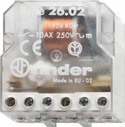 FINDER - Telerruptor electromecánico/conmutador 3 secuencias SERIE 26, borne de tornillo, 2NA 10A, 230V AC