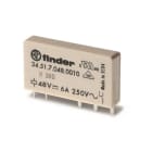 FINDER - Relé electromecánico para circuito impreso SERIE 34, 1 contacto conmutado 6A AgNi, 6V DC