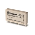 FINDER - Relé electromecánico para circuito impreso SERIE 34, 1 contacto conmutado 6A AgNi, 24V DC