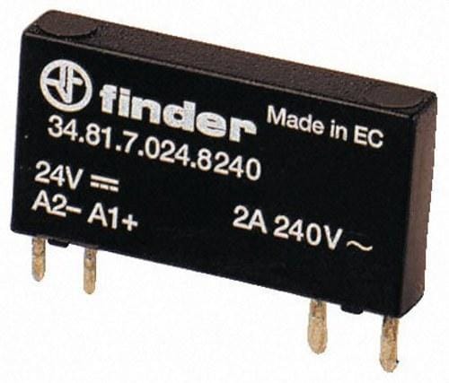 FINDER - Relé de estado sólido para circuito impreso SERIE 34, 1NA 24V, salida 2A, 240V AC
