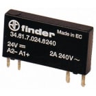 FINDER - Relé de estado sólido para circuito impreso SERIE 34, 1NA 24V, salida 2A, 240V AC