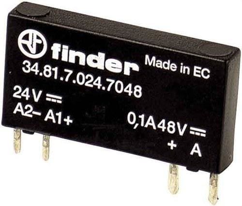 FINDER - Relé de estado sólido para circuito impreso SERIE 34, 1NA 60V, salida 0,1A, 48V DC