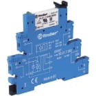 FINDER - Interfaz modular SERIE 38, relé electromecánico 1 contacto conmutado 6A AgNi 24V DC, sensible, bornes de jaula