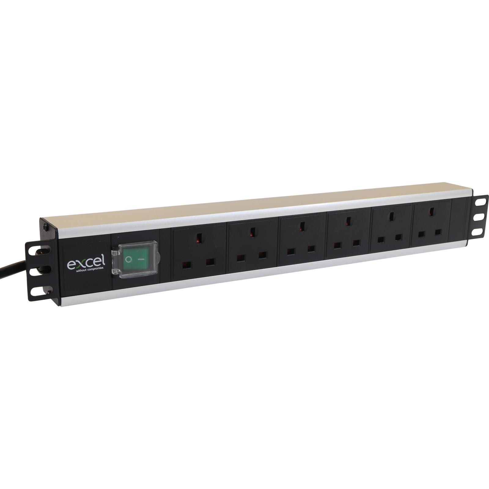 EXCEL - EXCEL 6-WAY POWER STRIP HORIZONTAL