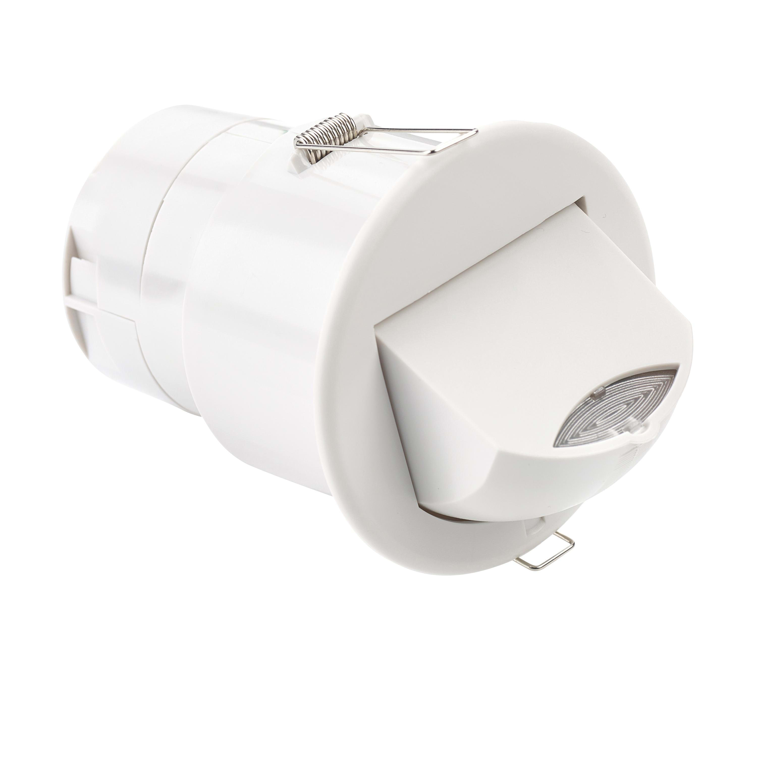 CP.ELECTRONICS - Detector de presencia/ausencia, alta frecuencia, cabezal ajustable, IP40, techo, empotrado, ON/OFF