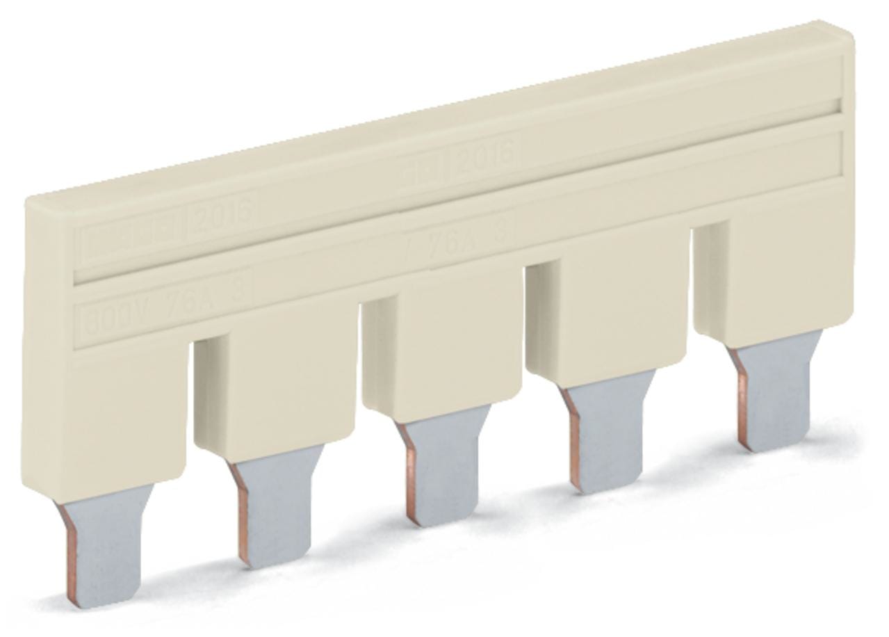 WAGO - Peine puente Serie 2016 5P 76A gris claro