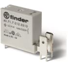 FINDER - Mini-relé para circuito impreso SERIE 45 + Faston 250, 1NA, 16A, AgCdO, 24V DC sensible