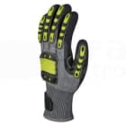 DELTA PLUS - Guante tejido de polietileno de altas prestaciones palma doble impregnación de nitrilo talla 11 amarillo / gris / negro