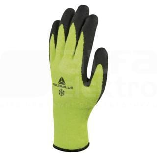 DELTA PLUS - Guante de punto altas prestaciones con la palma impregnada de espuma de latex talla 10 amarillo fluorrescente-negro