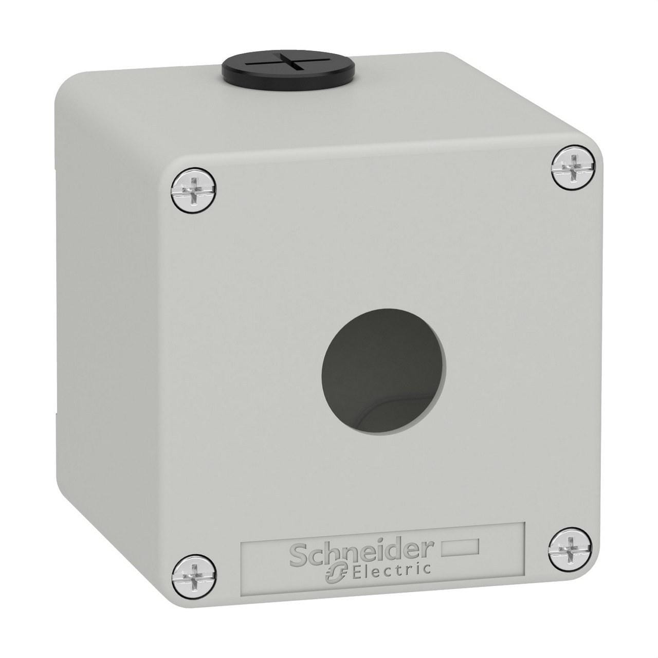 Schneider Electric - Caja vacía con 1 orificio gris