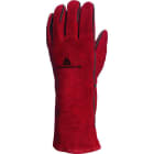 DELTA PLUS - Guante soldador serraje vacuno anticalórico algodón rojo 10