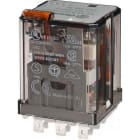 FINDER - Relé de potencia enchufable en zócalo SERIE 62, 3 contactos conmutados, 16A, AgCdO, 24V AC, pulsador de prueba + indicador mecánico (emb.1u)