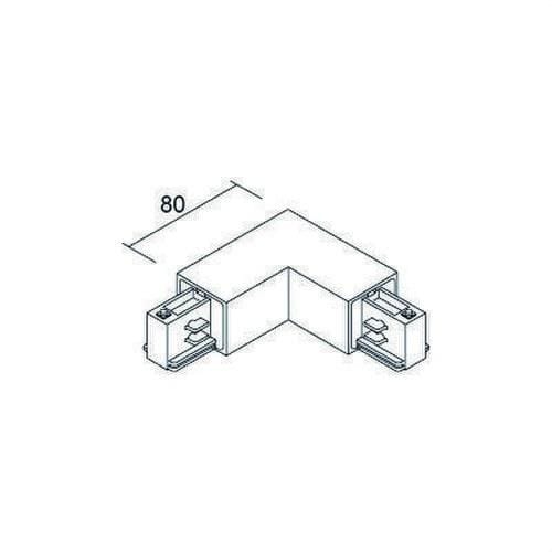 FREPI - Codo L 90° externo carril trifásico blanco