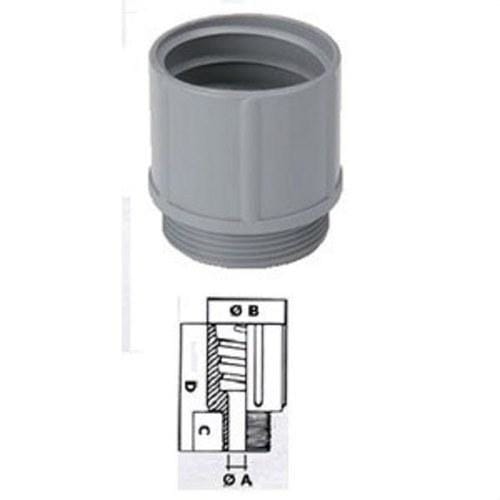 GAESTOPAS - Manguito roscado PVC M63x1,5 gris