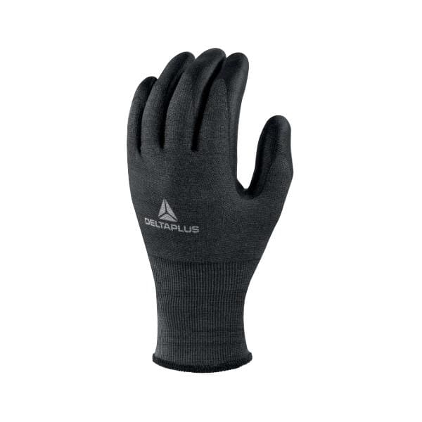 DELTA PLUS - Guante tricotado fibra palma poliuretano VENICUTB05 sin disolventes negro talla 11