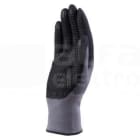DELTA PLUS - Juego guante poliester nitrilo pvc gris/negro talla 7 (1par)