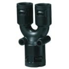 ERMA - Derivación en Y plástico RQ4 diámetro 21,2 2x15,8 negro