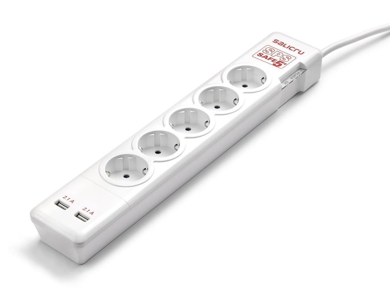 SALICRU - Regleta protectora SPS SAFE 5+ tomas shuko